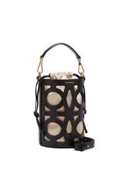 BUCKET BAG COWHIDE EFFECT LEATHER NOIR